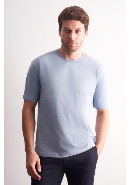 Mavi Bisiklet Yaka Kısa Kol Slim Fit Pamuklu Basic Tişört 1011255106