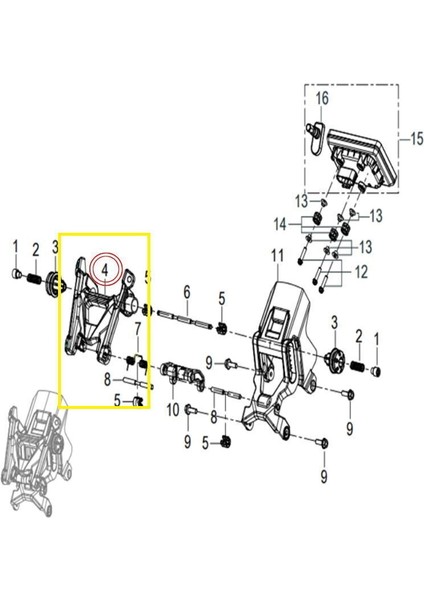 ADV125 Ön Siperlik Camı Braketi B fiyatları