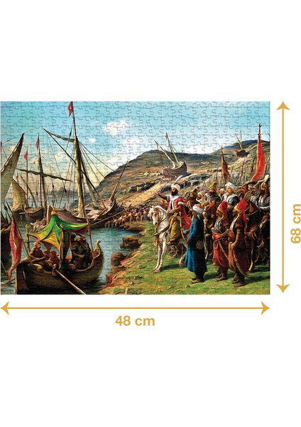 Istanbul'un Fethi - 1000 Parçalı Puzzle - 48 x 68 cm fiyatları