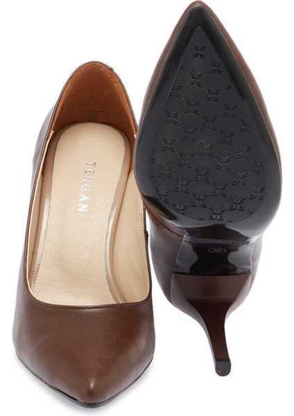 Kahve Vegan Kadın Stiletto - K24I1AY67394-Q3X