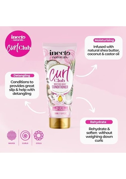 Inecto Naturals Curl Club Bukle Belirginleştirici Saç Kremi 250ML fiyatları