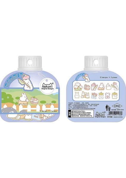 Neşeli Tavşanlar Temalı 36 Adet Seti • Bullet Journal