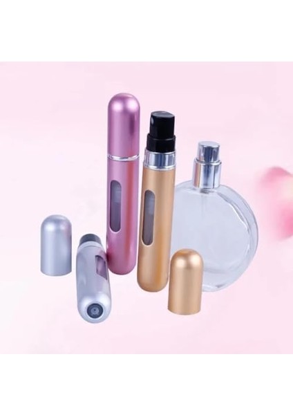 Monte Lua 4 Adet Pratik Doldurulabilir Mini Cep Parfüm Şişesi Alüminyum (5ml), Yedek Cep Parfüm Şişesi Aparatı, Seyahat Tipi Doldurulabilir Mini Sprey Şişe fiyatları