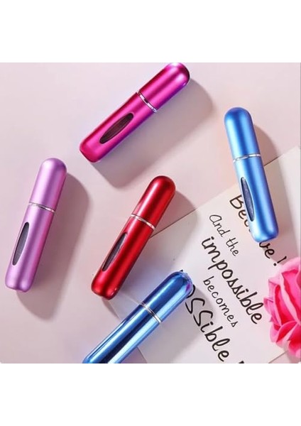 Monte Lua 4 Adet Pratik Doldurulabilir Mini Cep Parfüm Şişesi Alüminyum (5ml), Yedek Cep Parfüm Şişesi Aparatı, Seyahat Tipi Doldurulabilir Mini Sprey Şişe modelleri