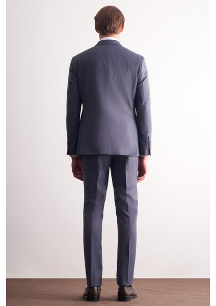 - Lacivert Kırlangıç Yaka Kendinden Desenli Esnek Bel Slim Fit 6 Drop Takım Elbise 1001255168 indirimleri