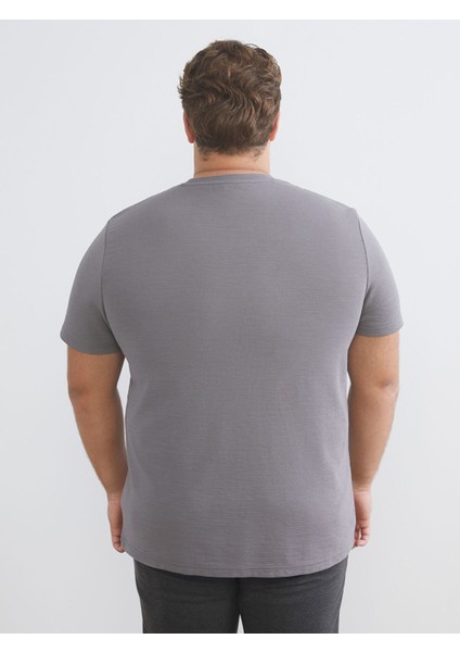 Yeni Sezon Büyük Beden Bisiklet Yaka Penye Erkek Tişört fırsatları