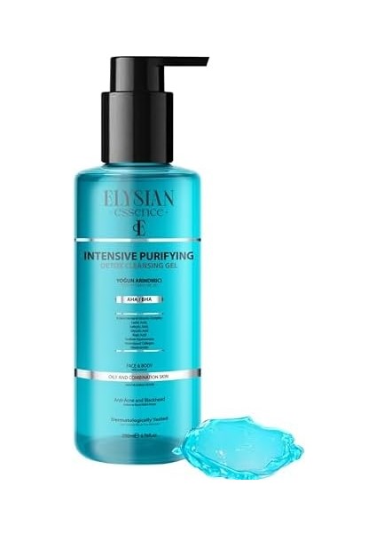 Elysian Essence Yoğun Arındırıcı Detoks Yüz Temizleme Jeli - Sivilce ve Siyah Nokta Karşıtı - Aha Bha - Kojik Asit 200 ml modelleri