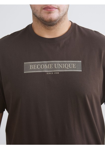 Yeni Sezon Büyük Beden Bisiklet Yaka Baskılı Erkek Tişört modelleri