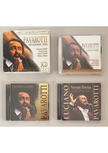 Pavarotti The Legendary Tenor 3 Cd'lik Set (Orijnal 2006 Dönem Baskı Cd)