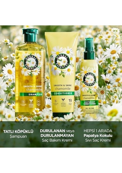 Herbal Essences Parlak ve Pürüzsüz Papatya Kokulu Hepsi Bir Arada Ağırlaştırmayan Sıvı Saç Kremi 145ML fiyatları