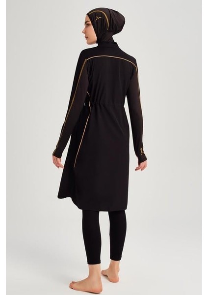 HSM-2002 Performans Petek Doku Detaylı Tesettür Mayo modelleri