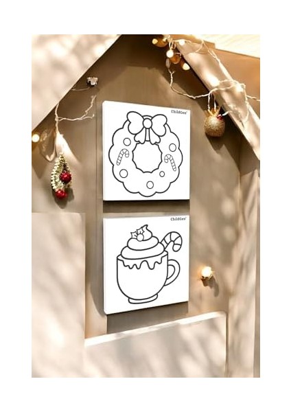 Tuval Set Baskılı (Fincan ve Süs) 20X20CM fiyatları