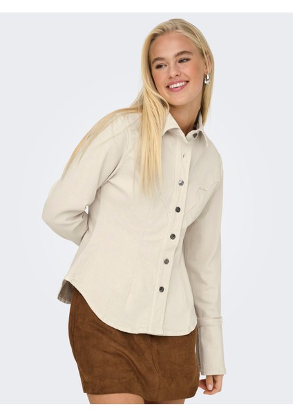 Bayan Uzun Kollu Kot Gömlek 15359156 fiyatları