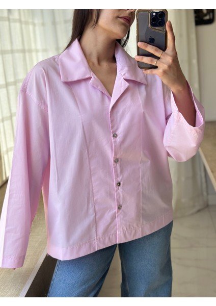 Pembe Poplin Gömlek fırsatları