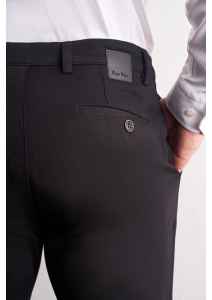 Siyah Yan Cep Düz Paça Pamuklu Slim Fit Chino Casual Pantolon 1003255161 indirimleri
