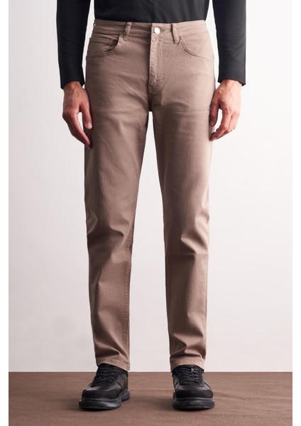 Açık Bej 5 Cep Casual Slim Fit Pamuklu 5 Cep Pantolon 1003255318