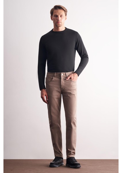 Açık Bej 5 Cep Casual Slim Fit Pamuklu 5 Cep Pantolon 1003255318 fiyatları
