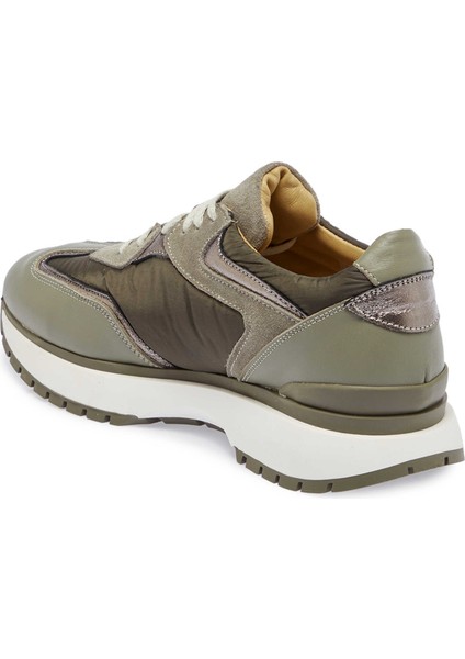Yeşil Deri-Tekstil Kadın Sneaker - K24I1AY67492-H48 indirimleri