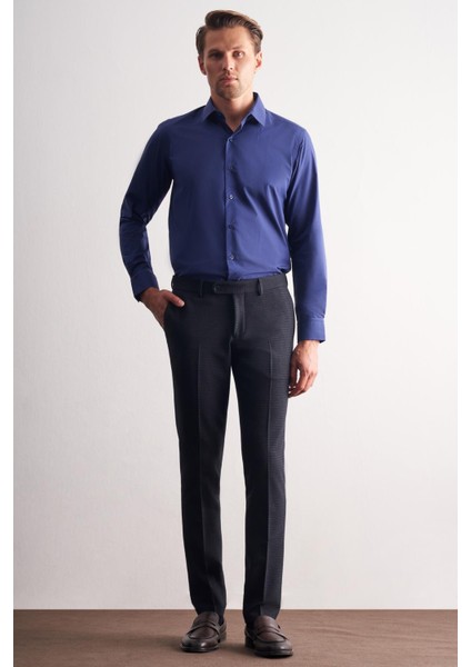 Lacivert Yan Cep Açık Paça Esnek Slim Fit Classic Classic Pantolon 1003255163 fiyatları