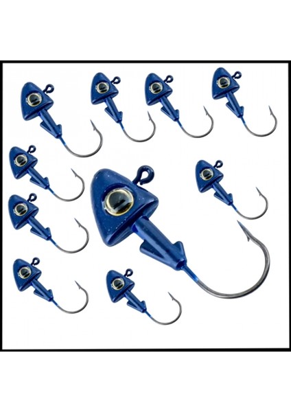 Uyguna-Yakala Mavi - 8 Gr zoka - Kurşunlu Olta Iğnesi - 10 ADET-ALA.265