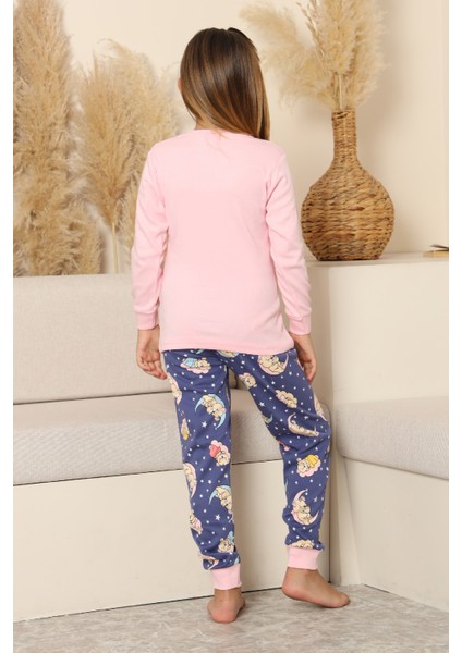 Kız Çocuk %100 Pamuk Interlok Kumaş Pijama Takımı 6-15 Yaş 12421 fırsatları