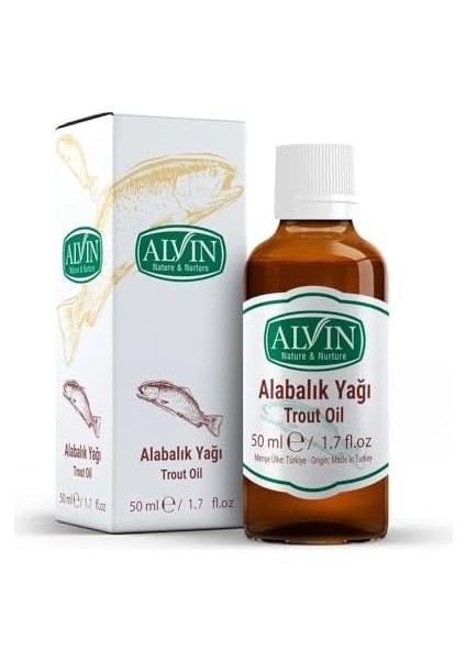 Alvin Alabalık Yağı, Doğal, 50 ml