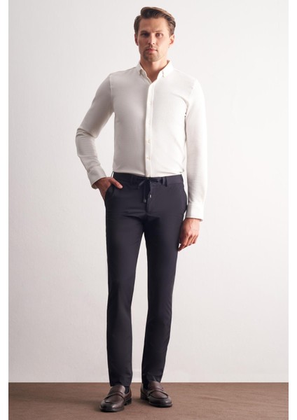 Lacivert Yan Cep Düz Paça Slim Fit Chino Casual Pantolon 1003255158 fiyatları