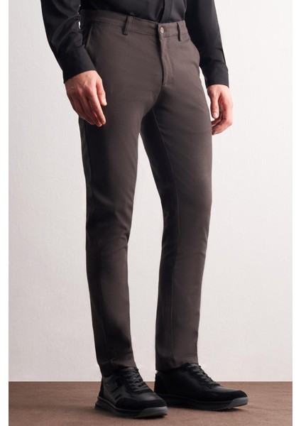 Haki Yan Cep Düz Paça Pamuklu Slim Fit Chino Casual Pantolon 1003255160 modelleri