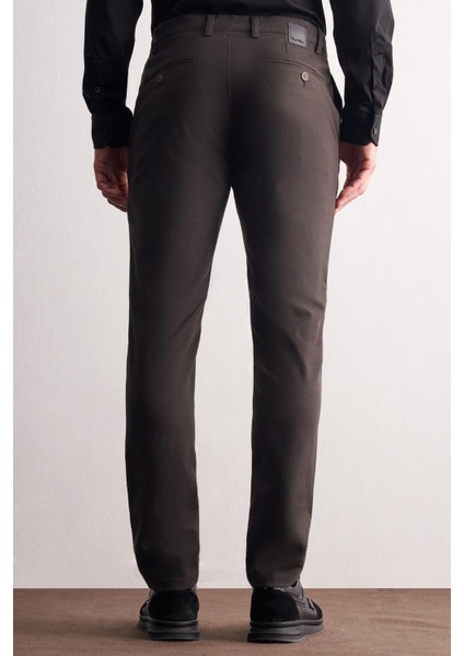 Haki Yan Cep Düz Paça Pamuklu Slim Fit Chino Casual Pantolon 1003255160 fırsatları