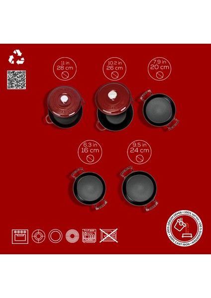 Döküm Bordo 7 Parça Tencere & Tava Seti – Göz Alıcı Renk, Eşsiz Lezzet fırsatları