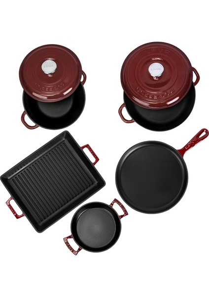 Bordo Serisi Döküm Set – Her Yemekte Şef Dokunuşu modelleri