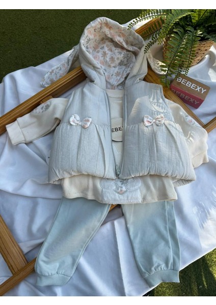 Fiyonklu Yelekli Takım 3'lü fiyatları