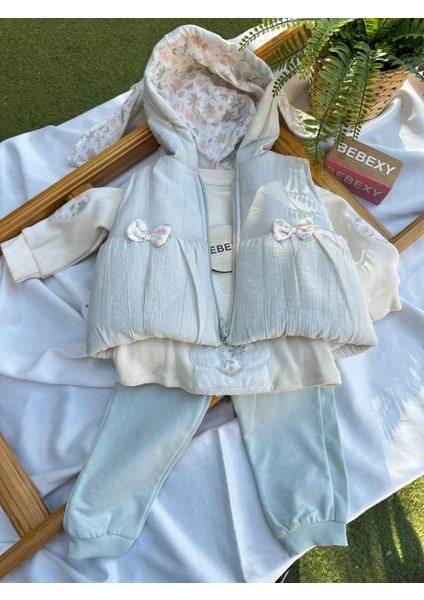 Fiyonklu Yelekli Takım 3'lü modelleri