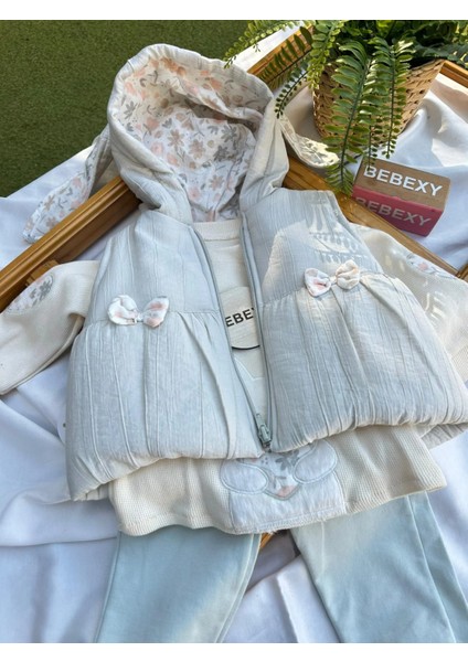 Fiyonklu Yelekli Takım 3'lü fırsatları