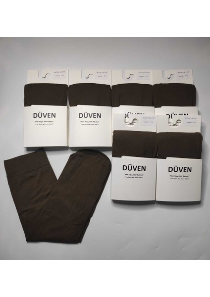 6 Çift Mat Dokulu 40 Den Orta Kalın Mus Kakao Dizaltı Pantolon Çorap modelleri