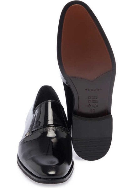 Siyah Hakiki Rugan Deri Erkek Klasik Ayakkabı - E24I1AY56919-A07