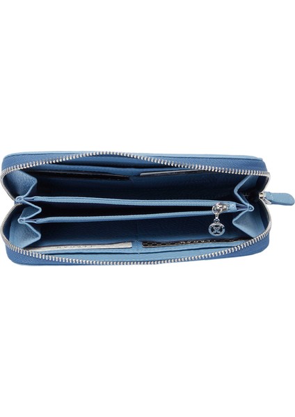 Mavi Hakiki Deri Kadın Cüzdan - S1CB00005734-C43