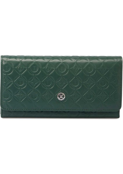 Yeşil Hakiki Deri Kadın Cüzdan - S1CB00005783-N8U
