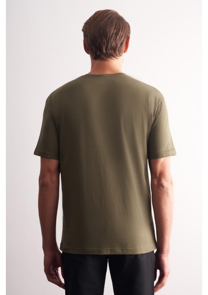 Haki Bisiklet Yaka Kısa Kol Slim Fit Pamuklu Basic Tişört 1011255106 indirimleri