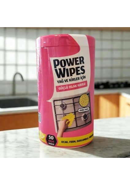 Power Wipes Yağ ve Kirler Için Güçlü Islak Havlu modelleri