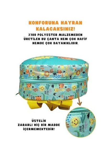 Baby Lisanslı Sevimli Hayvanlar Desenli Tek Bölmeli Anaokul-Kreş Için Bebek Sırt Çantası modelleri