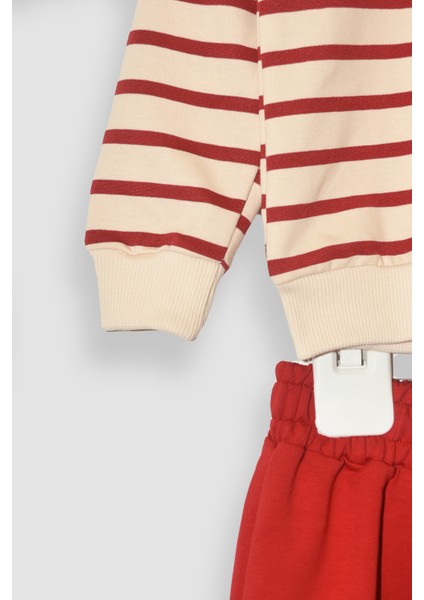 Erkek Çocuk Çizgili Supreme Kumaş Cep Detaylı Paça Ribanalı Takım - 1039698 modelleri