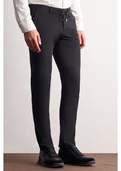 Siyah Yan Cep Düz Paça Slim Fit Chino Casual Pantolon 1003255158 modelleri