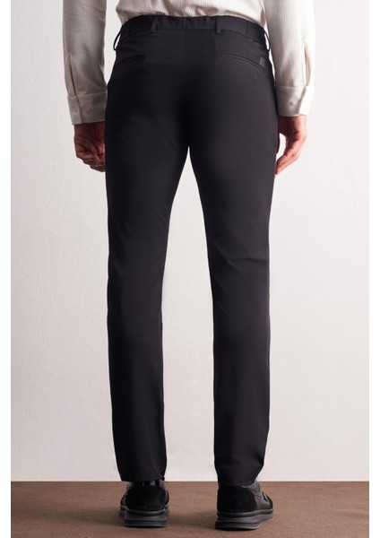 Siyah Yan Cep Düz Paça Slim Fit Chino Casual Pantolon 1003255158 fırsatları