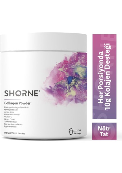 Shorne Kolajen Peptitler Içeren Multivitamin Gıda Takviyesi (1 Ölçek = 10G Kolajen)