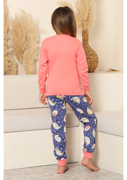 Kız Çocuk %100 Pamuk Interlok Kumaş Pijama Takımı 6-15 Yaş 12421 fırsatları