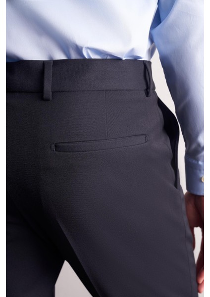 Lacivert Yan Cep Açık Paça Esnek Slim Fit Classic Casual Pantolon 1003255153 indirimleri