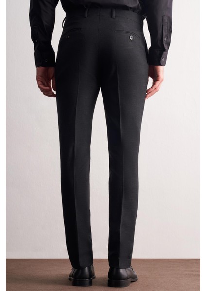 Siyah Yan Cep Açık Paça Esnek Slim Fit Classic Classic Pantolon 1003255163 fırsatları