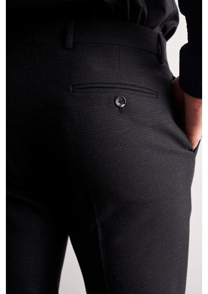 Siyah Yan Cep Açık Paça Esnek Slim Fit Classic Classic Pantolon 1003255163 indirimleri