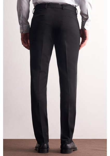 Siyah Yan Cep Açık Paça Esnek Slim Fit Classic Casual Pantolon 1003255153 fırsatları